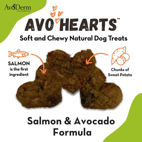 Avoderm AvoHearts Salmon & Avocado Dog Treats 5oz - Poudre Pet and Feed Supply